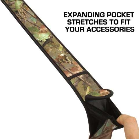 Adjustable Camera Strap w/ Cushioned Neoprene & Storage Pockets - Camo Woods