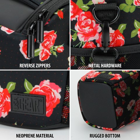 Portable DSLR Camera Case Bag with Top Loading accessibility - Floral