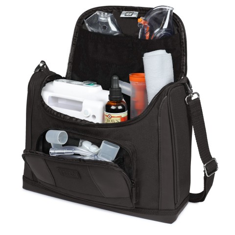 USA GEAR Travel Shoulder Bag Compatible with Nebulizer Machines (Bag Only) - Black