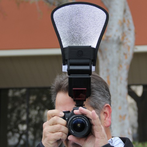 Two Sided Bounce Flash Diffuser Reflector (Silver/White)